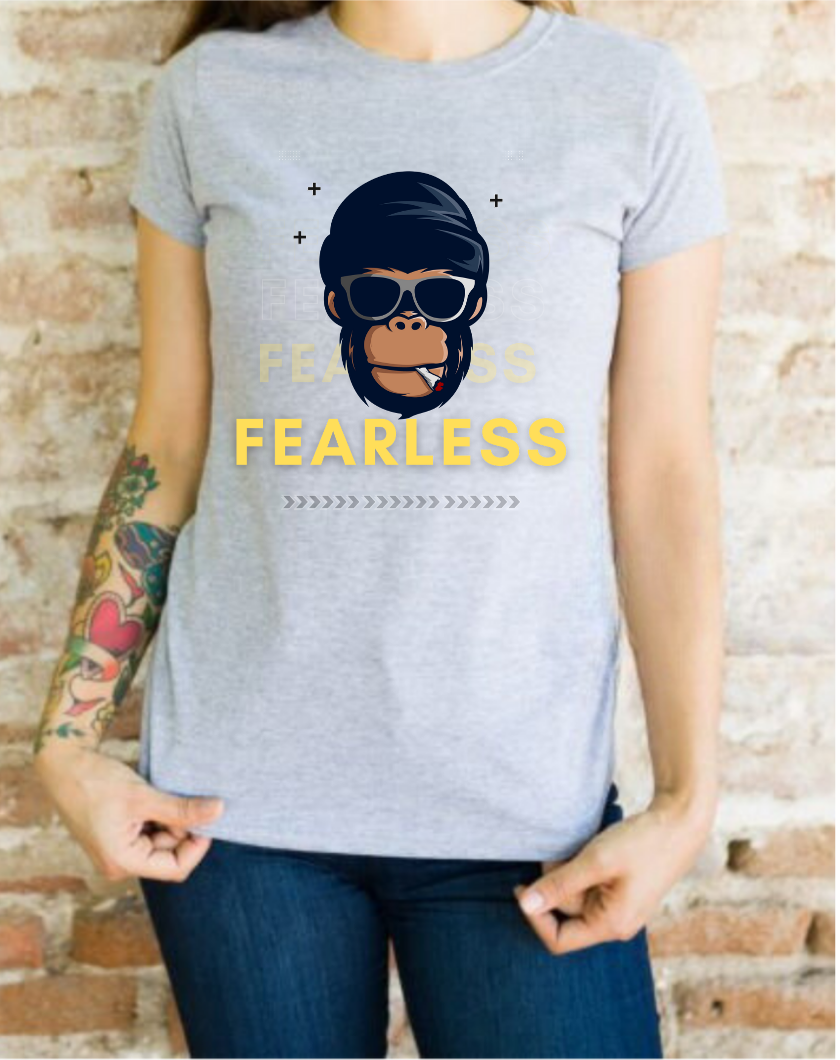 Printed T-Shirt - Regular Women - Fearless Tee Fusion