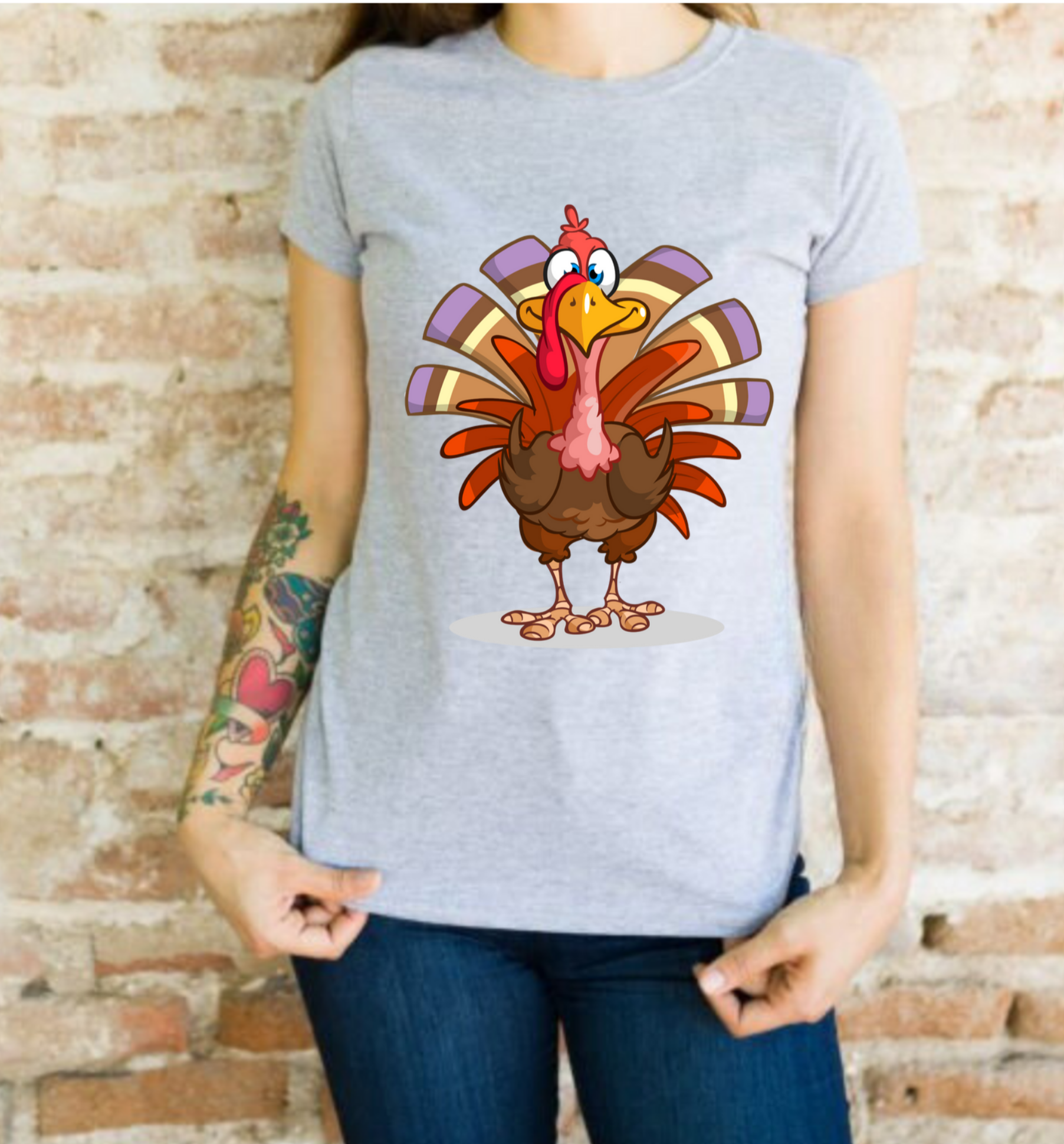 Printed T-Shirt - Regular Women - Turkey Tee Fusion