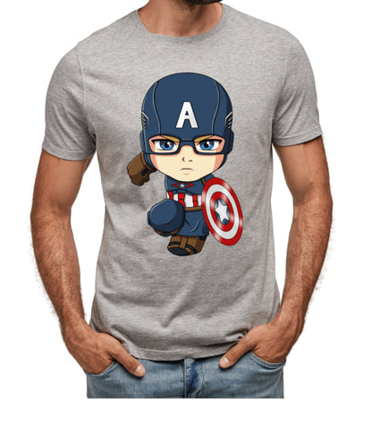 Printed T-Shirt - Regular Men - Baby Captain America Tee Fusion