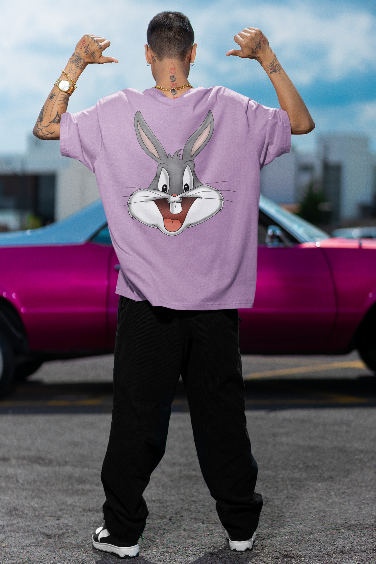 Oversized T-Shirt Men - Bugs Bunny Tee Fusion