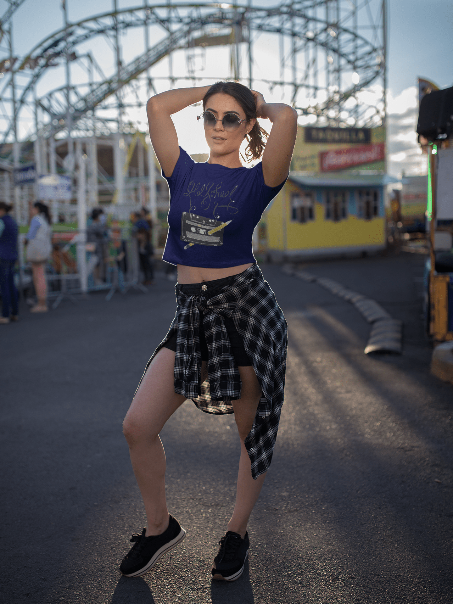 Printed T-Shirt - Crop Tops - Front - Old School Tee Fusion