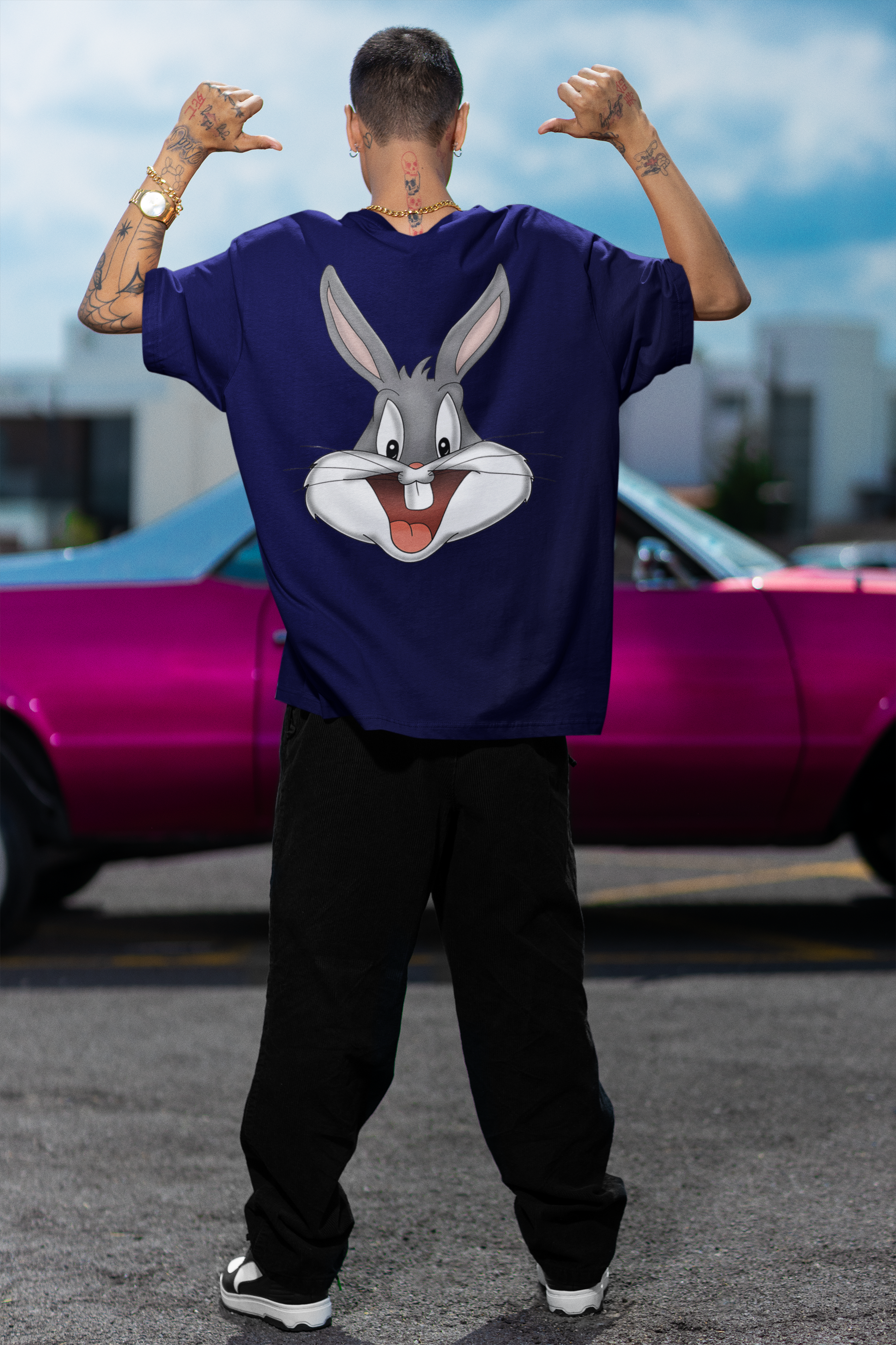 Oversized T-Shirt Men - Bugs Bunny Tee Fusion