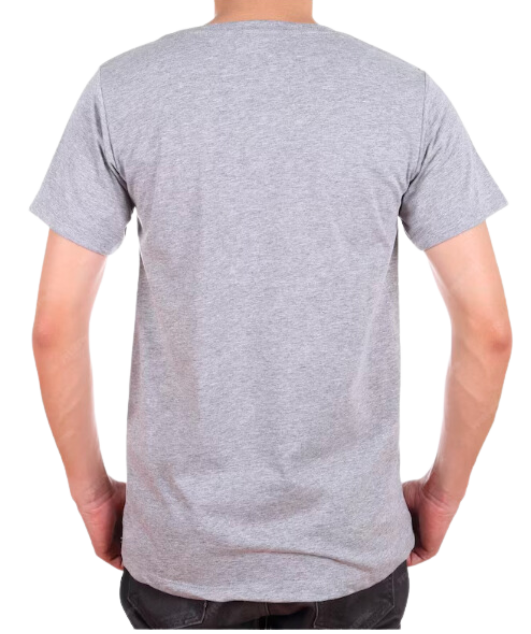 Solid T-Shirt - Men - Plain - Gray Tee Fusion