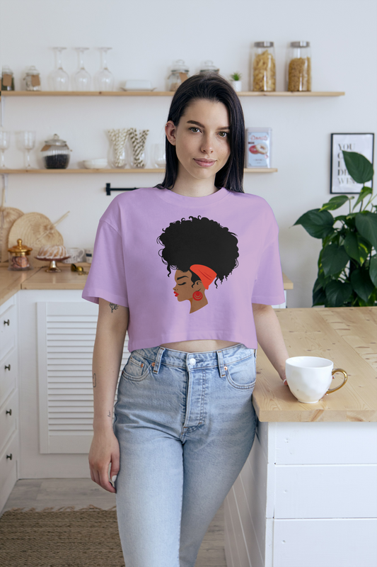 Printed T-Shirt - Crop Tops - Front - A Girl Tee Fusion