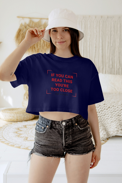 Printed T-Shirt - Crop Tops - Front - If you can read this Tee Fusion