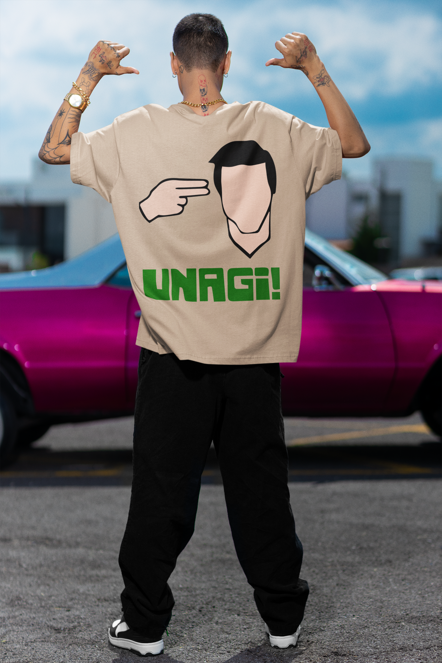 Oversized T-Shirt Men - Unagi Tee Fusion