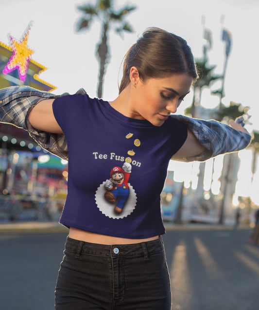 Printed T-Shirt - Crop Tops - Mario