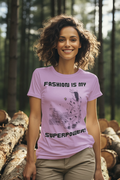 Printed T-Shirt - Regular Women - Fashion is My Super Power Tee Fusion