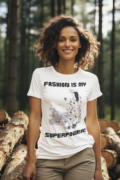 Printed T-Shirt - Regular Women - Fashion is My Super Power Tee Fusion