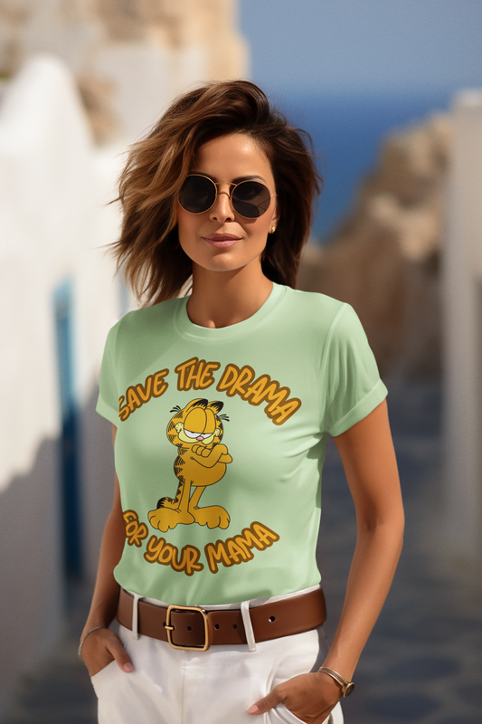 Printed T-Shirt - Regular Women - SAVE THE DRAMA FOR YOUR MAMA