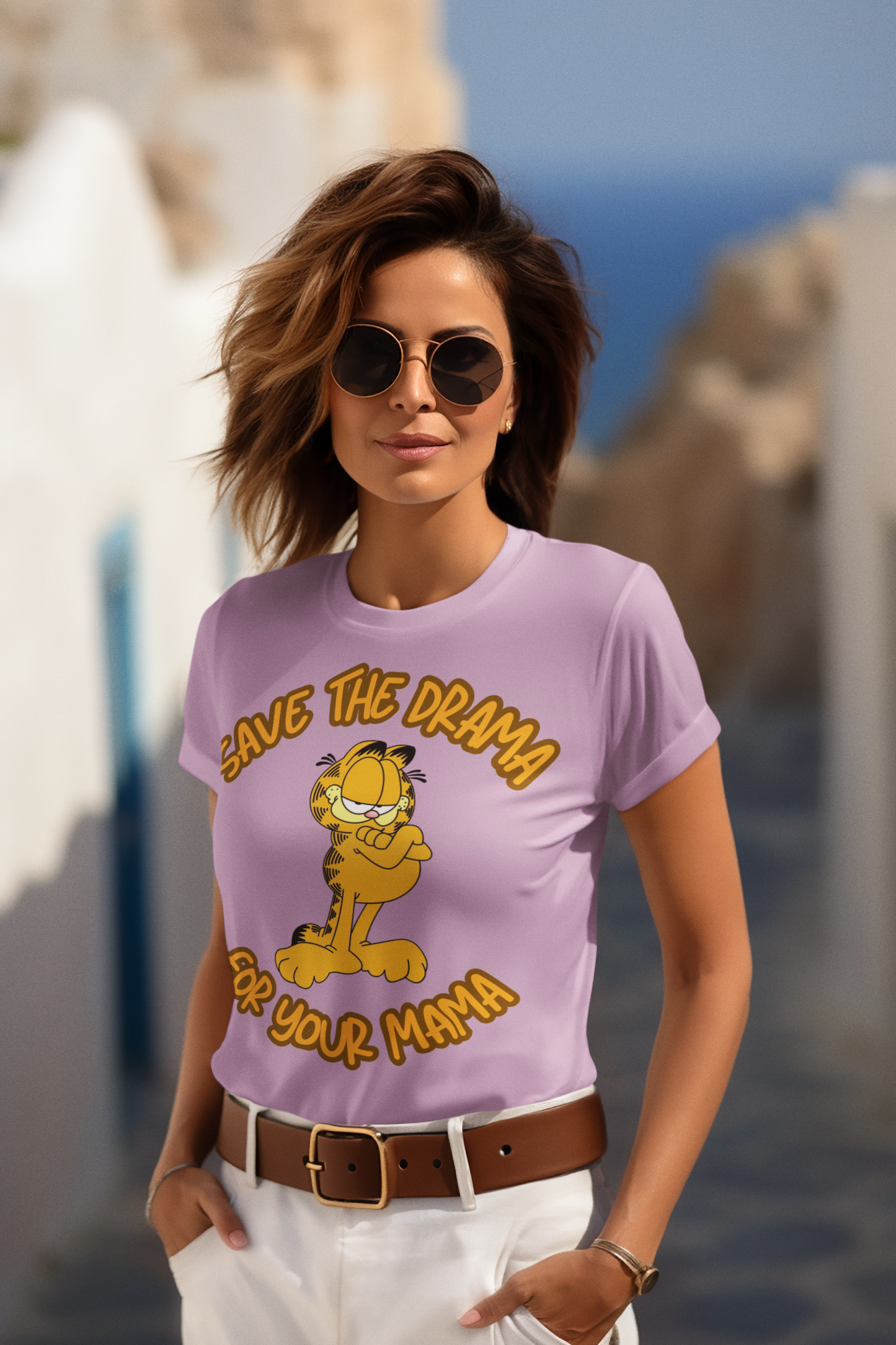 Printed T-Shirt - Regular Women - SAVE THE DRAMA FOR YOUR MAMA