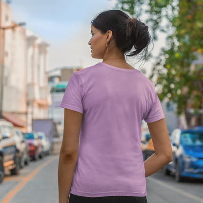 Women Regular - Solid- Lilac Tee Fusion