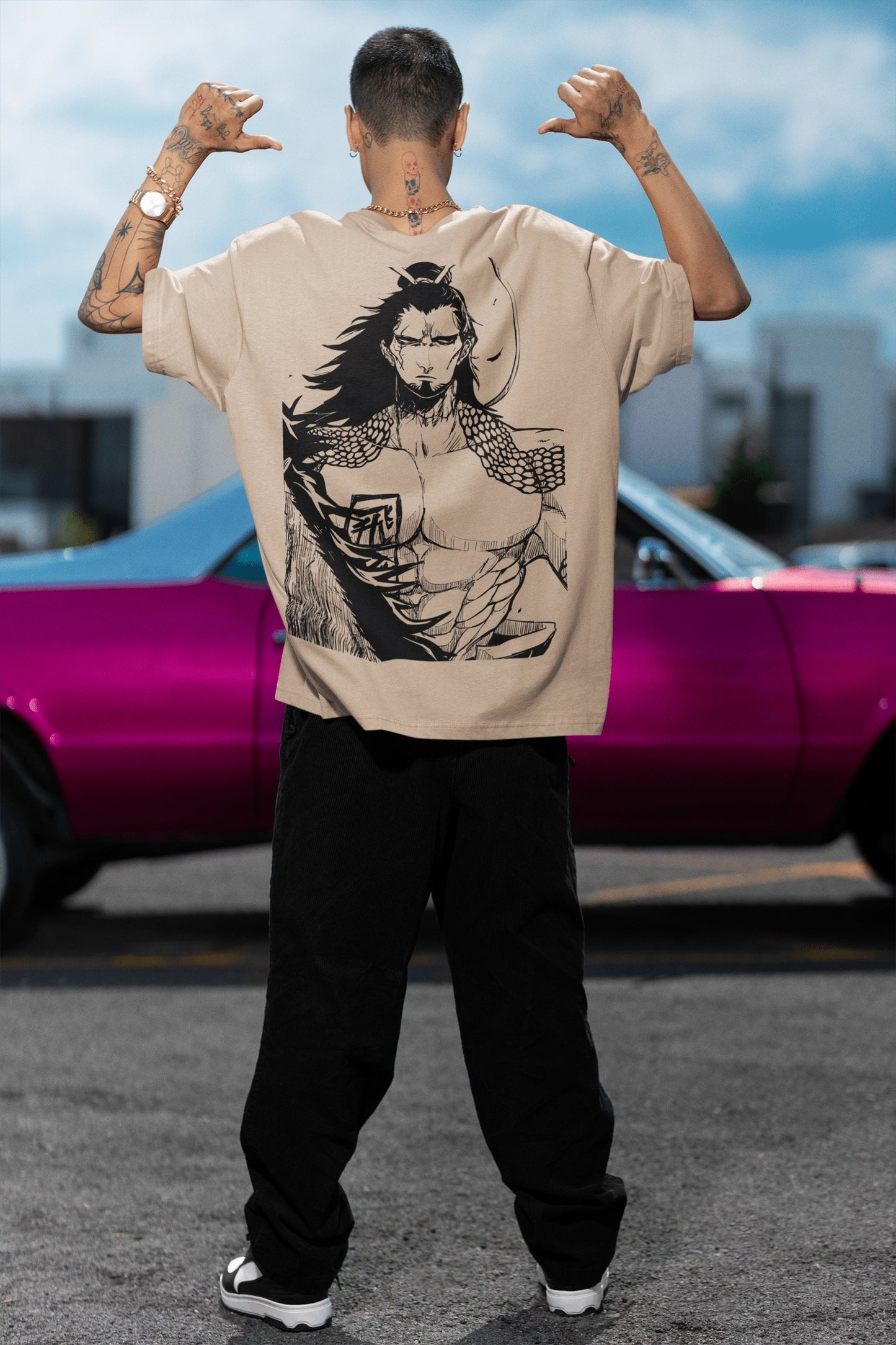 Oversized T- Shirt Men - Anime Tee Fusion