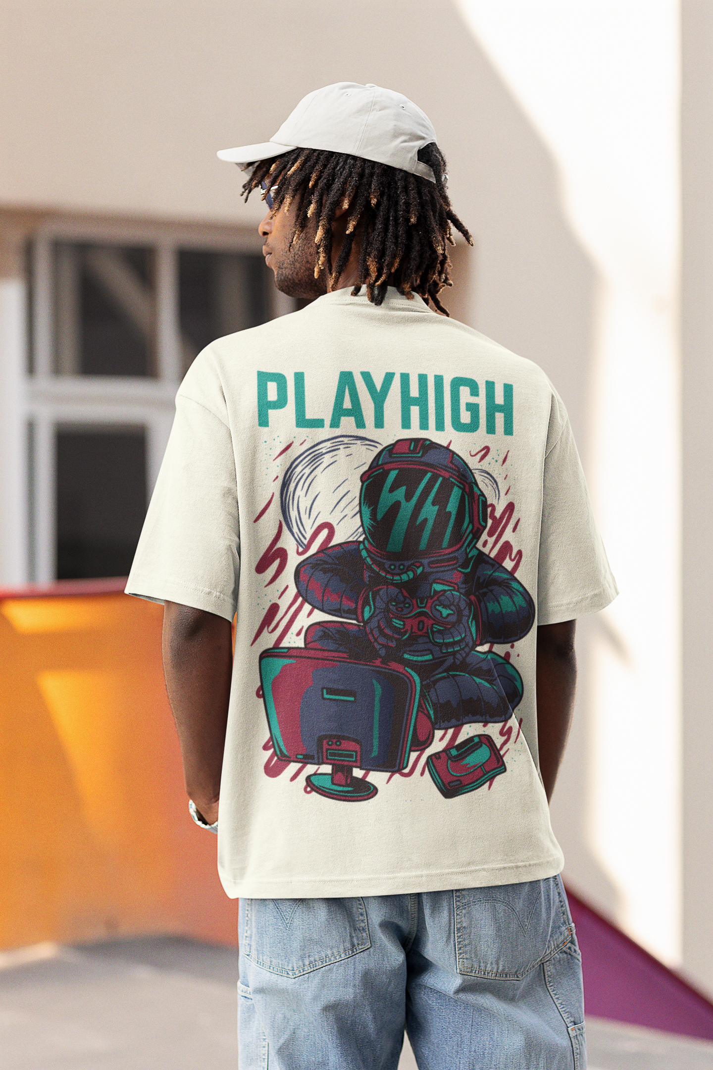 Oversized T- Shirt Men - Play High Tee Fusion