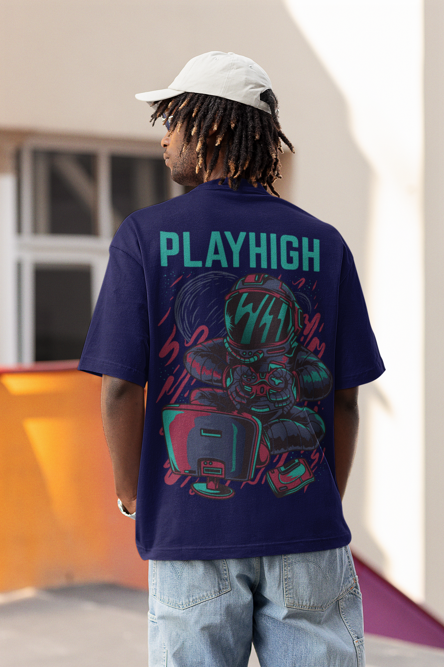 Oversized T- Shirt Men - Play High Tee Fusion