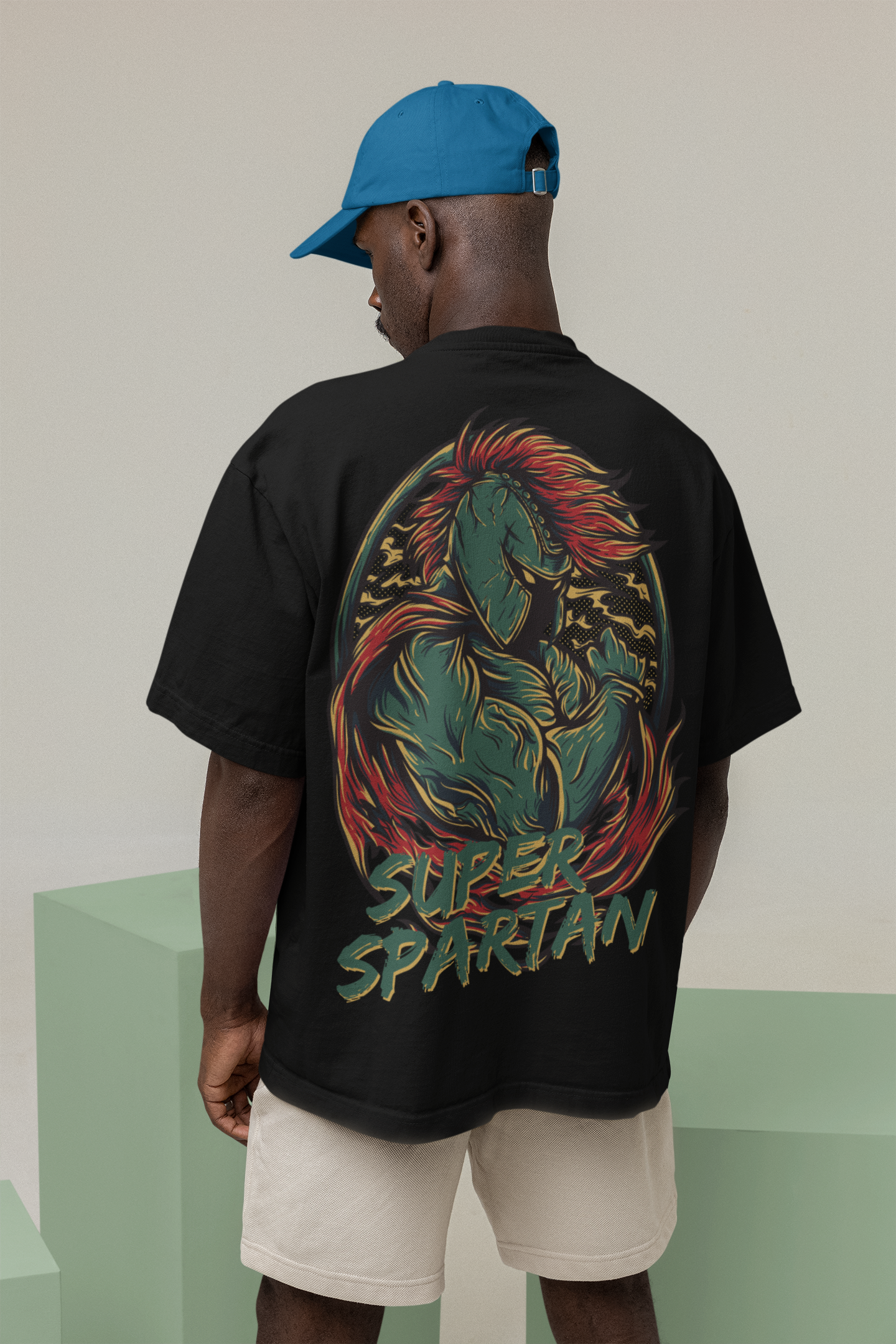 Oversized T- Shirt Men - Super Spartan Tee Fusion