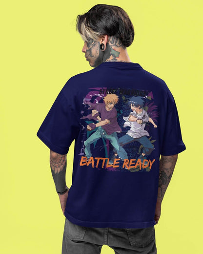 Oversized T- Shirt Men - Street Warriors Battle Ready