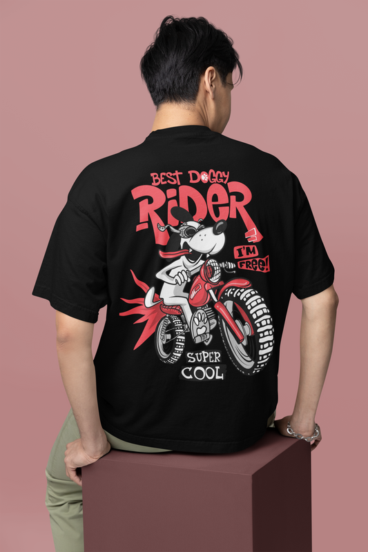 Oversized T- Shirt Men - Doggy Rider Tee Fusion