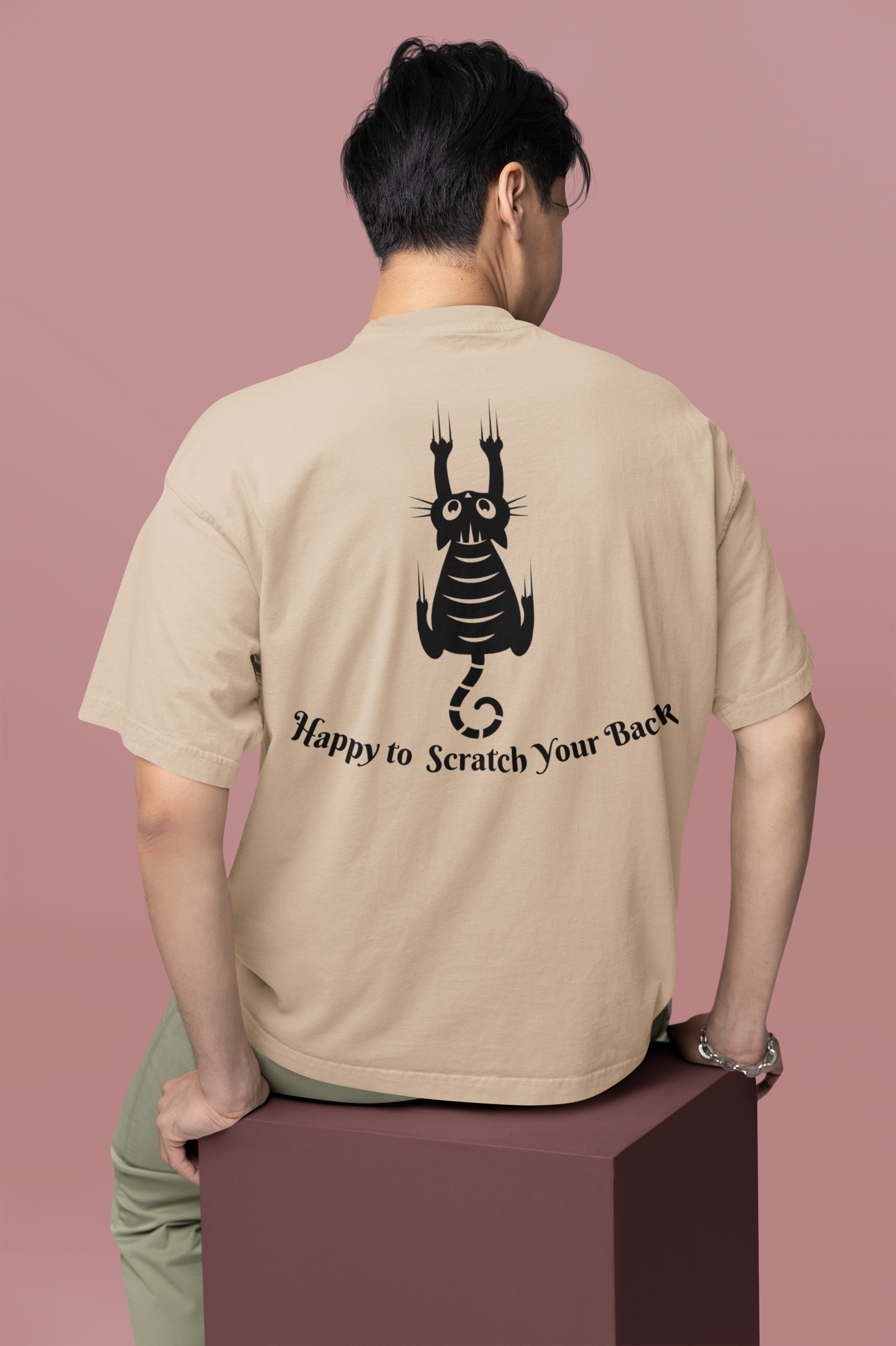 Oversized T- Shirt Men - Scratch your back Tee Fusion