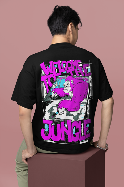 Oversized T- Shirt Men - Welcome to the Jungle