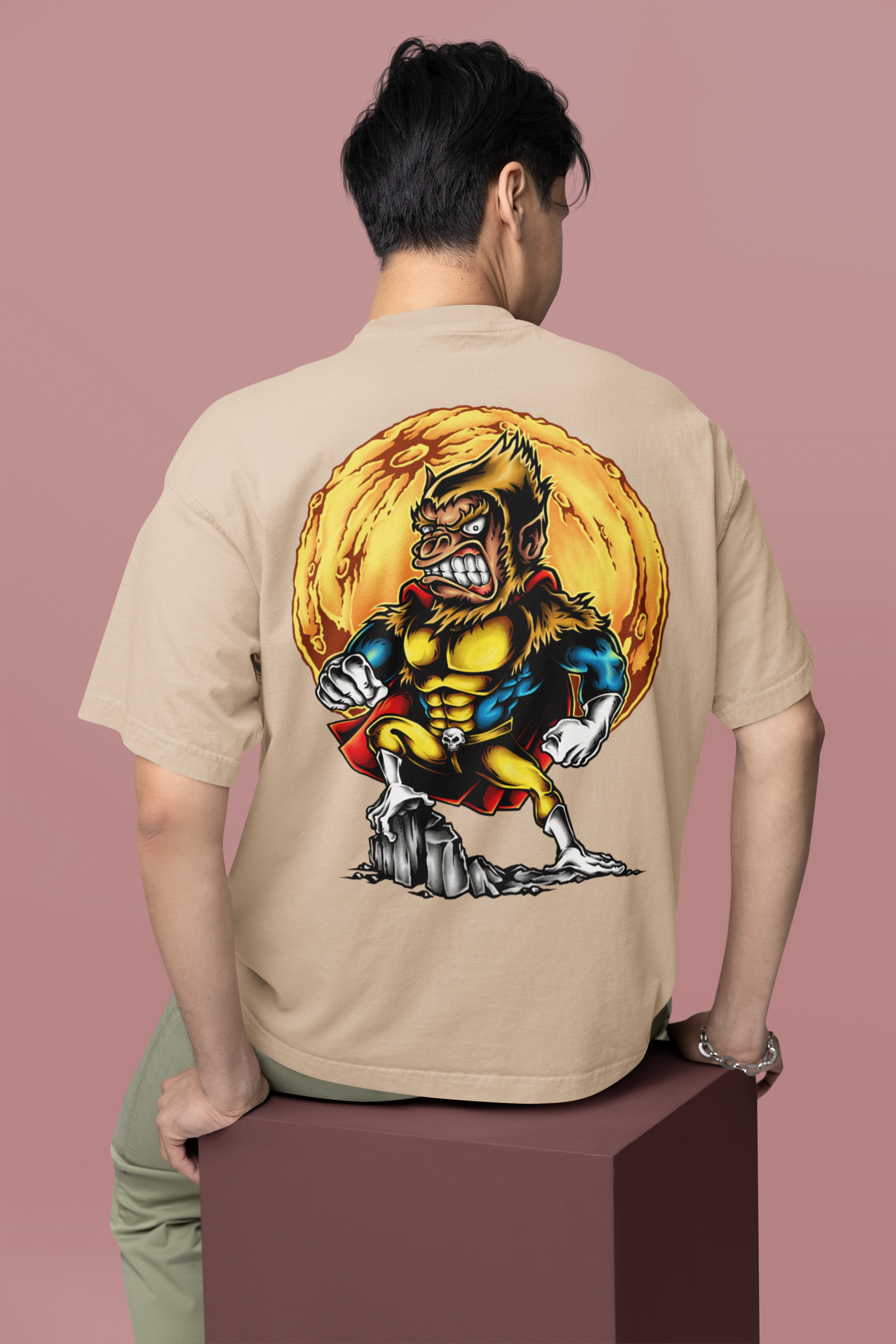 Oversized T- Shirt Men - Super Monkey Tee Fusion