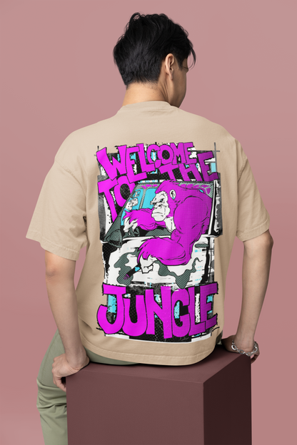 Oversized T- Shirt Men - Welcome to the Jungle