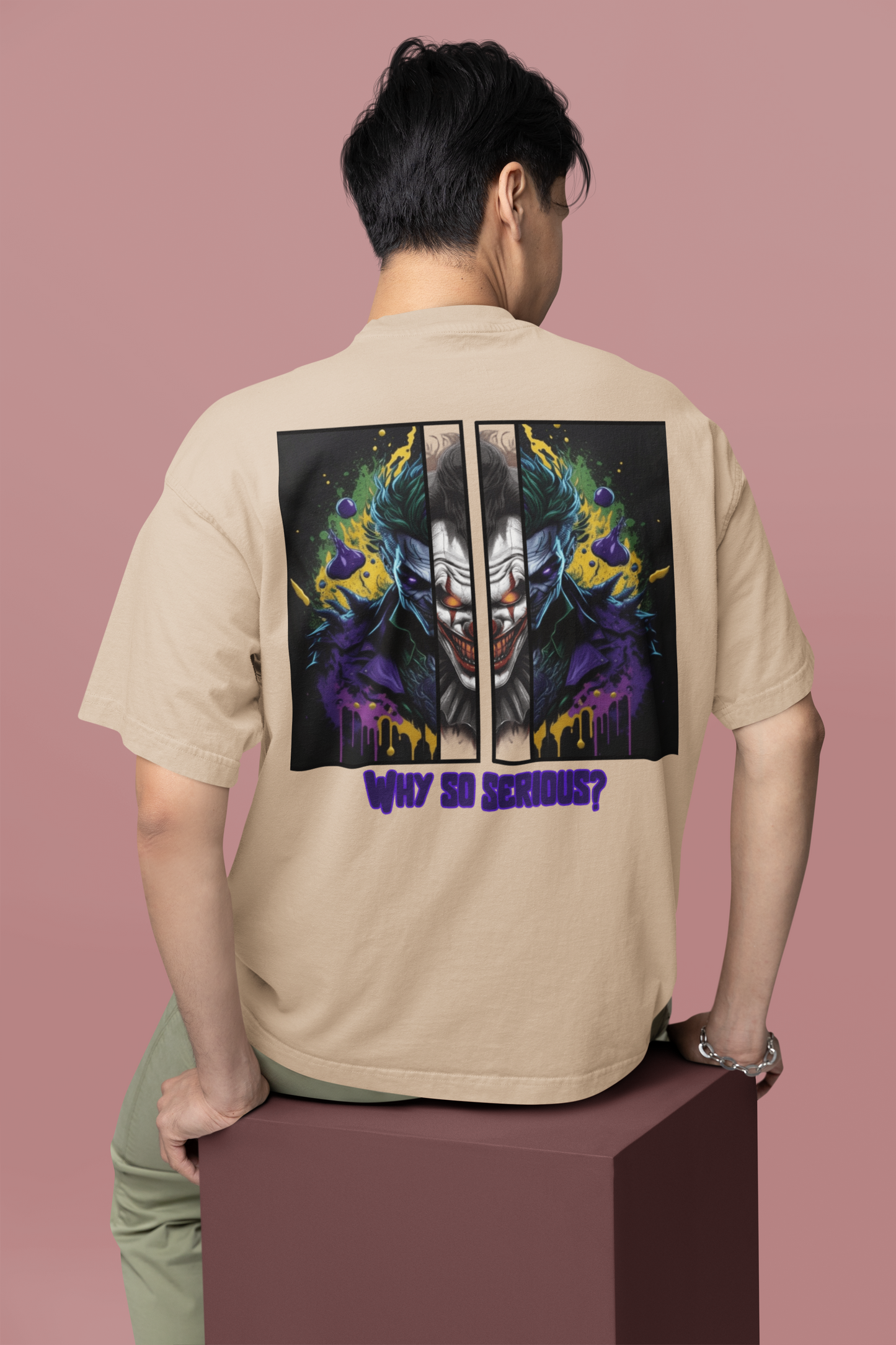 Oversized T- Shirt Men - Why So Serious Tee Fusion