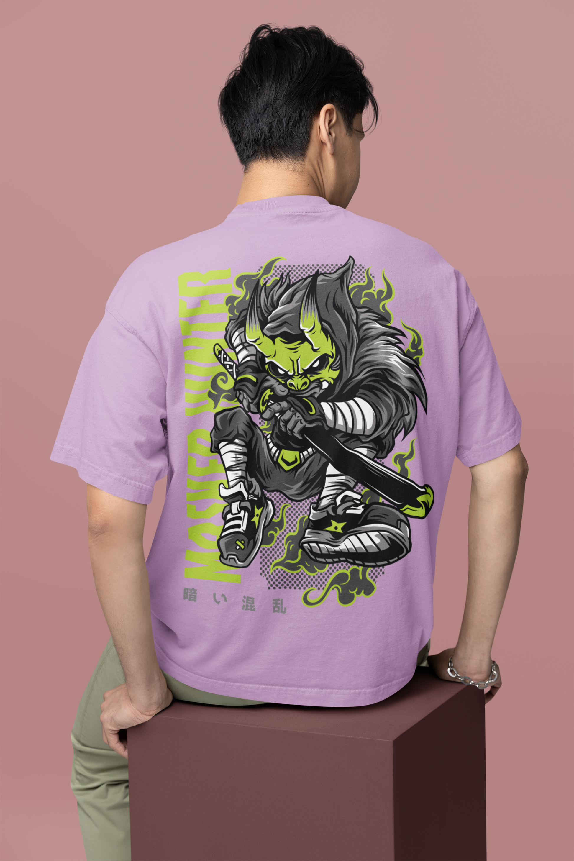 Oversized T- Shirt Men - Masked Hunter Tee Fusion