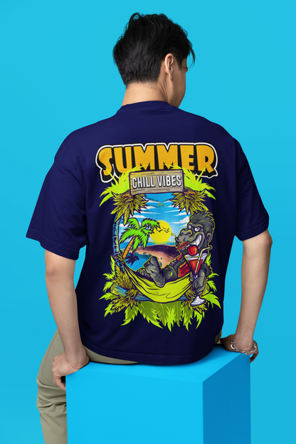 Oversized T- Shirt Men - Summer Chill Vibes Tee Fusion