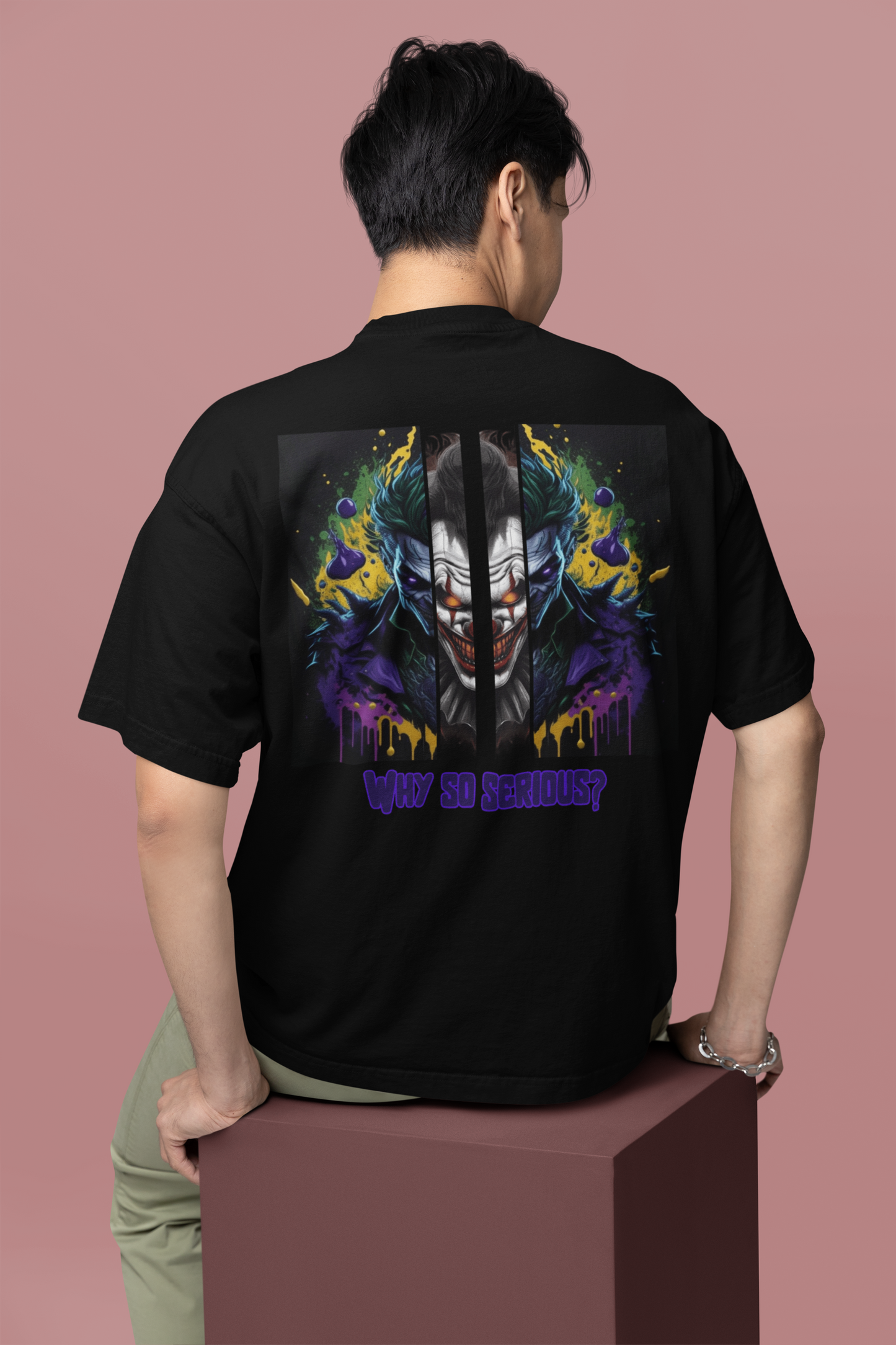 Oversized T- Shirt Men - Why So Serious Tee Fusion