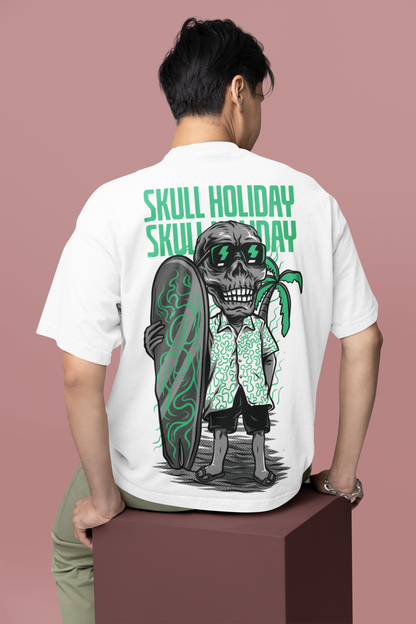 Oversized T- Shirt Men - Skull Holiday