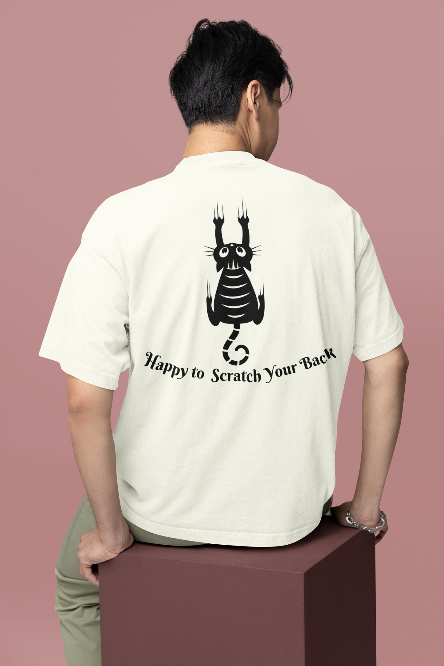 Oversized T- Shirt Men - Scratch your back Tee Fusion