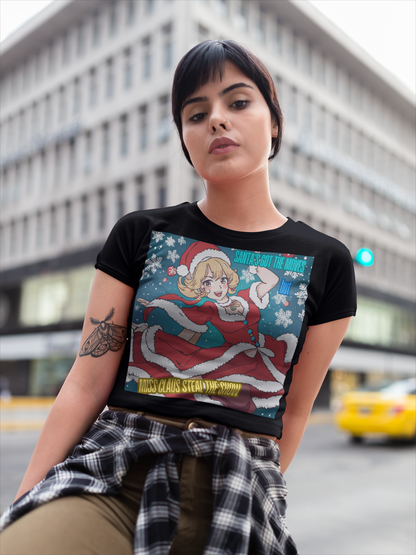 Printed T-Shirt - Crop Tops - Miss Claus Steals the Show