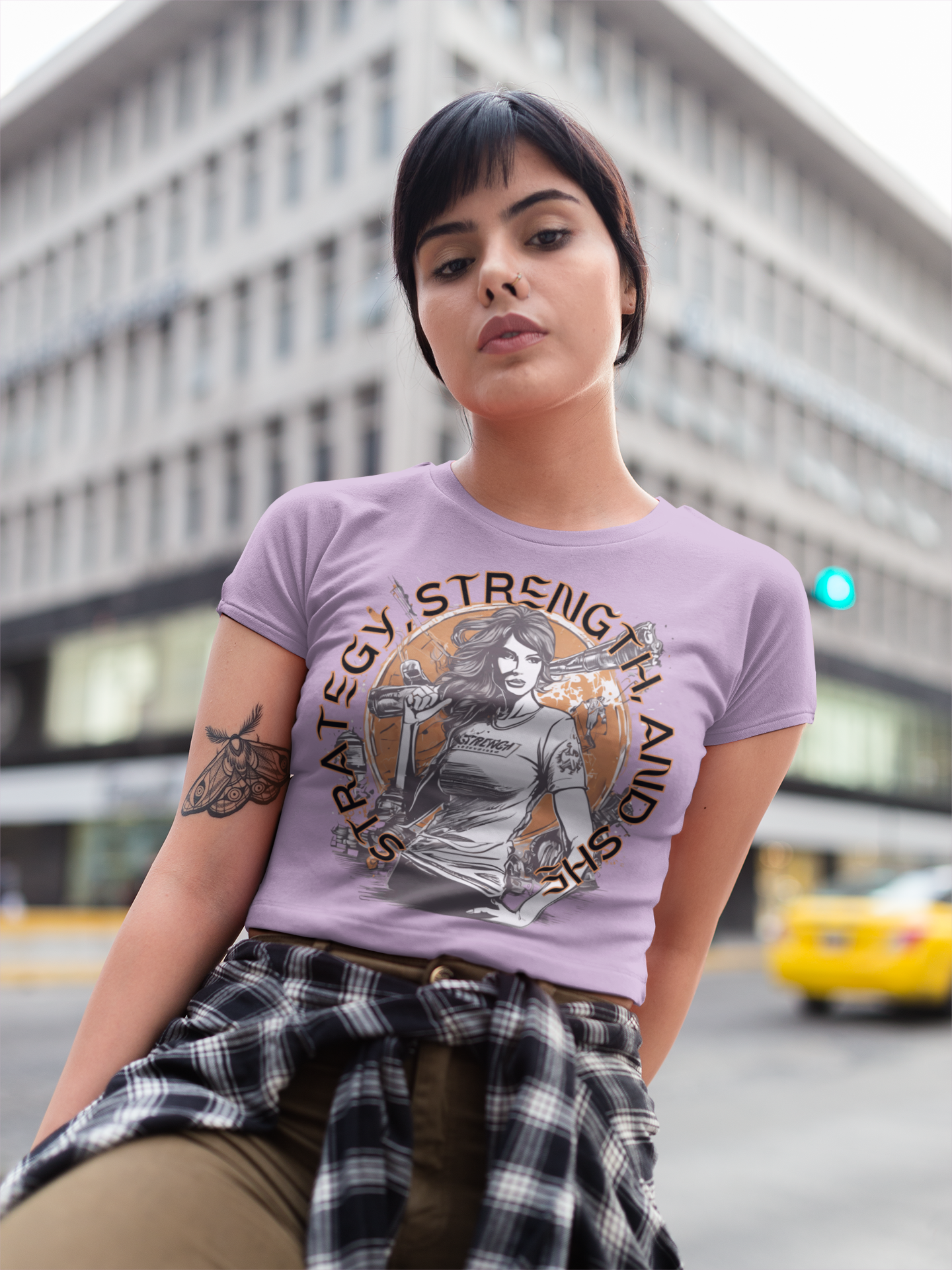 Printed T-Shirt - Crop Tops - Strategy Strength and She