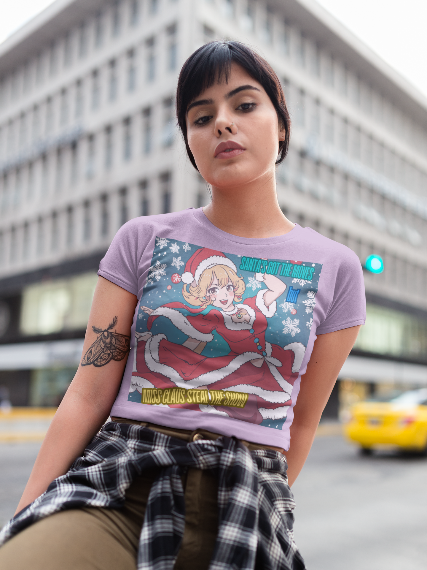 Printed T-Shirt - Crop Tops - Miss Claus Steals the Show