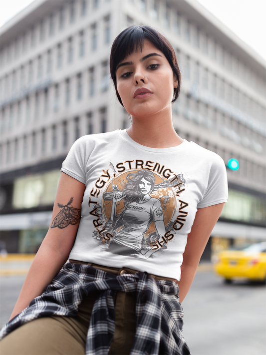 Printed T-Shirt - Crop Tops - Strategy Strength and She