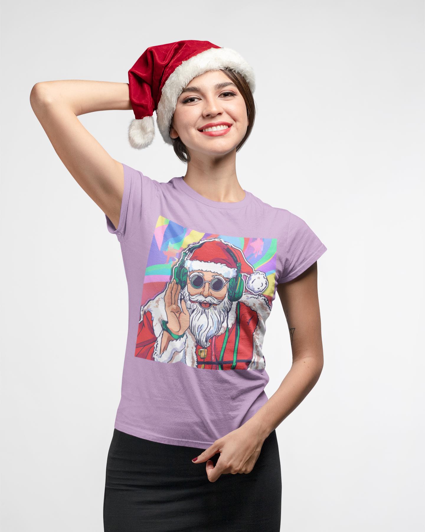 Printed T-Shirt - Regular Women - Witty Santa