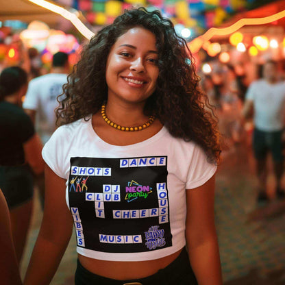 Printed T-Shirt - Crop Tops - Party Crossword