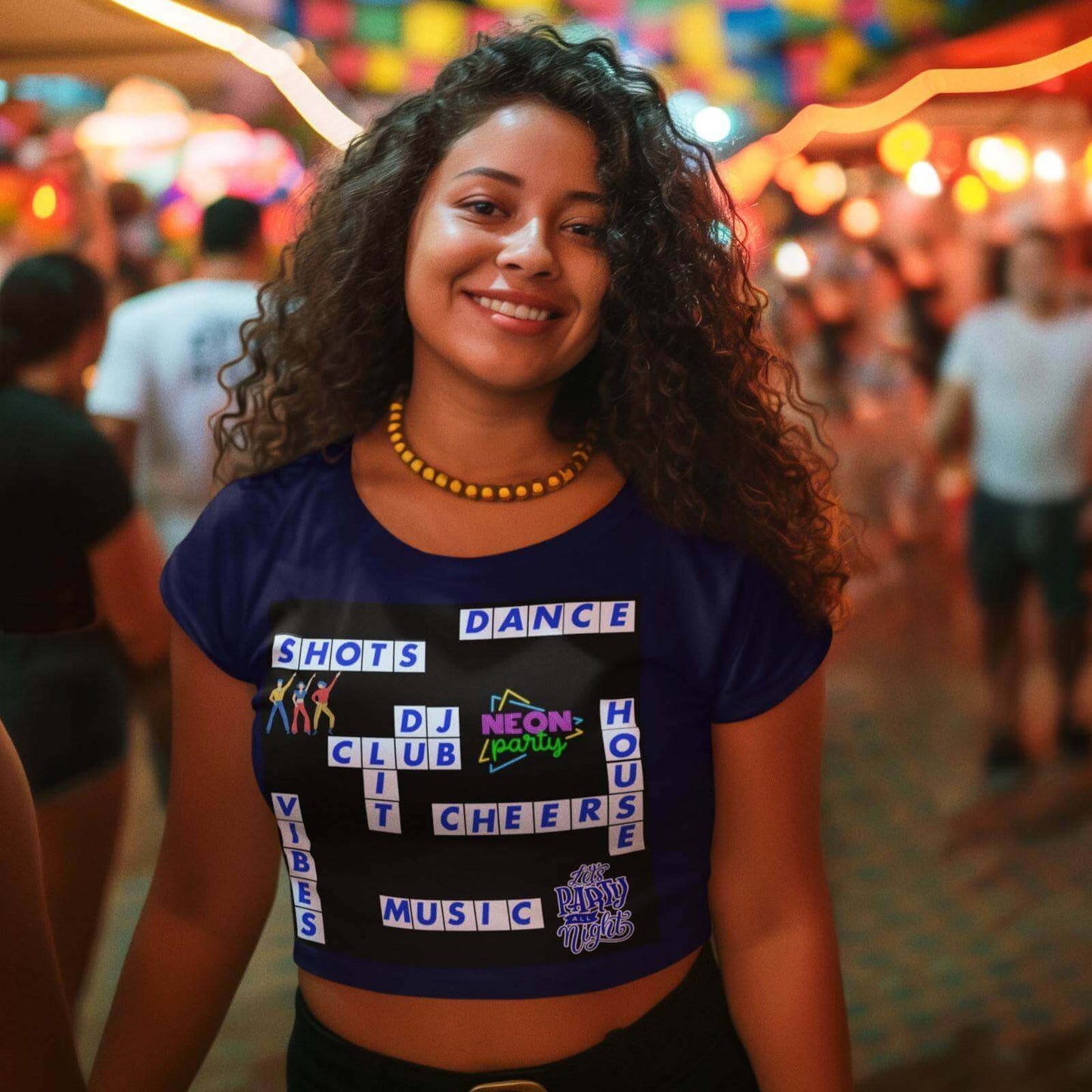 Printed T-Shirt - Crop Tops - Party Crossword