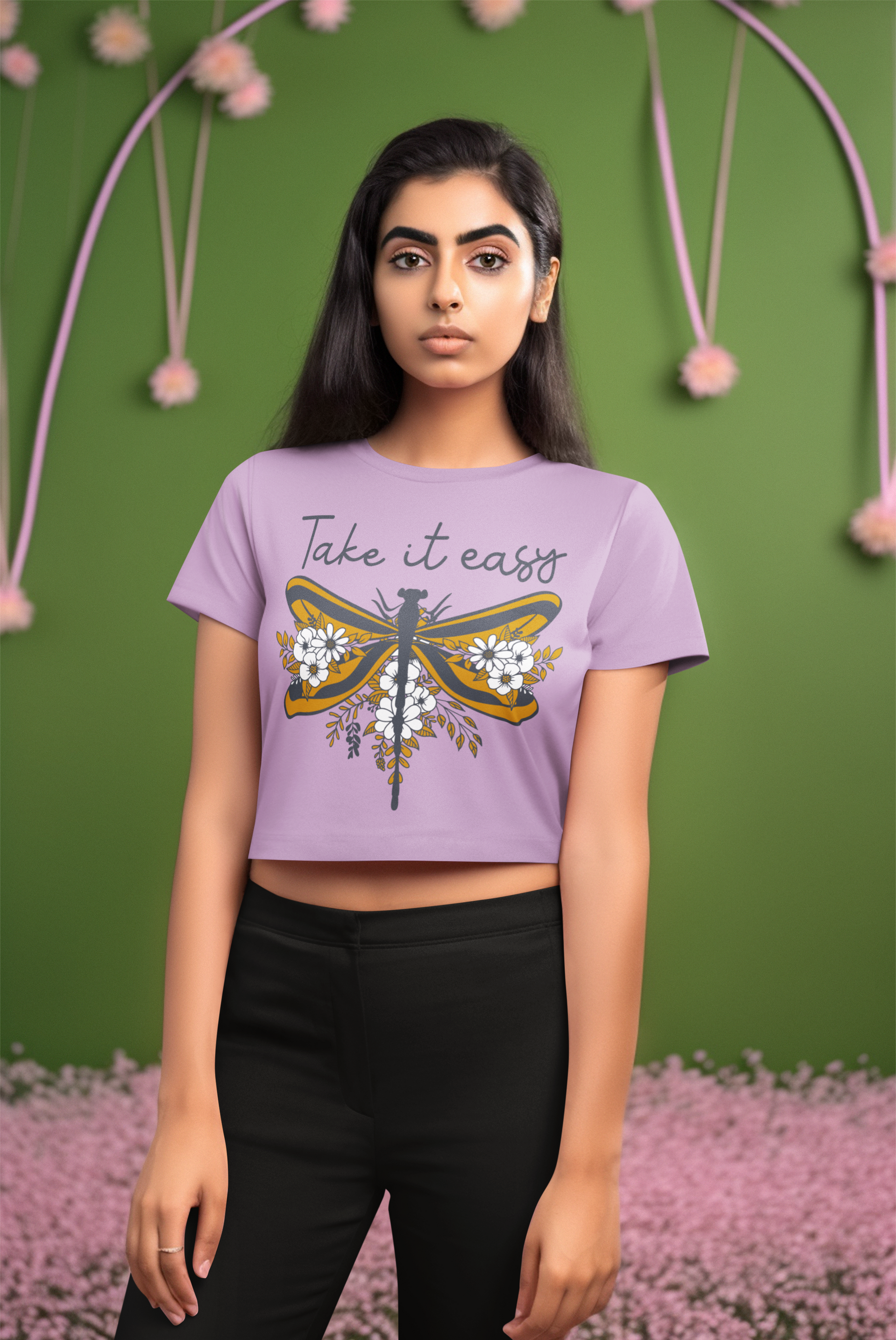 Printed T-Shirt - Crop Tops - Take It Easy Tee Fusion