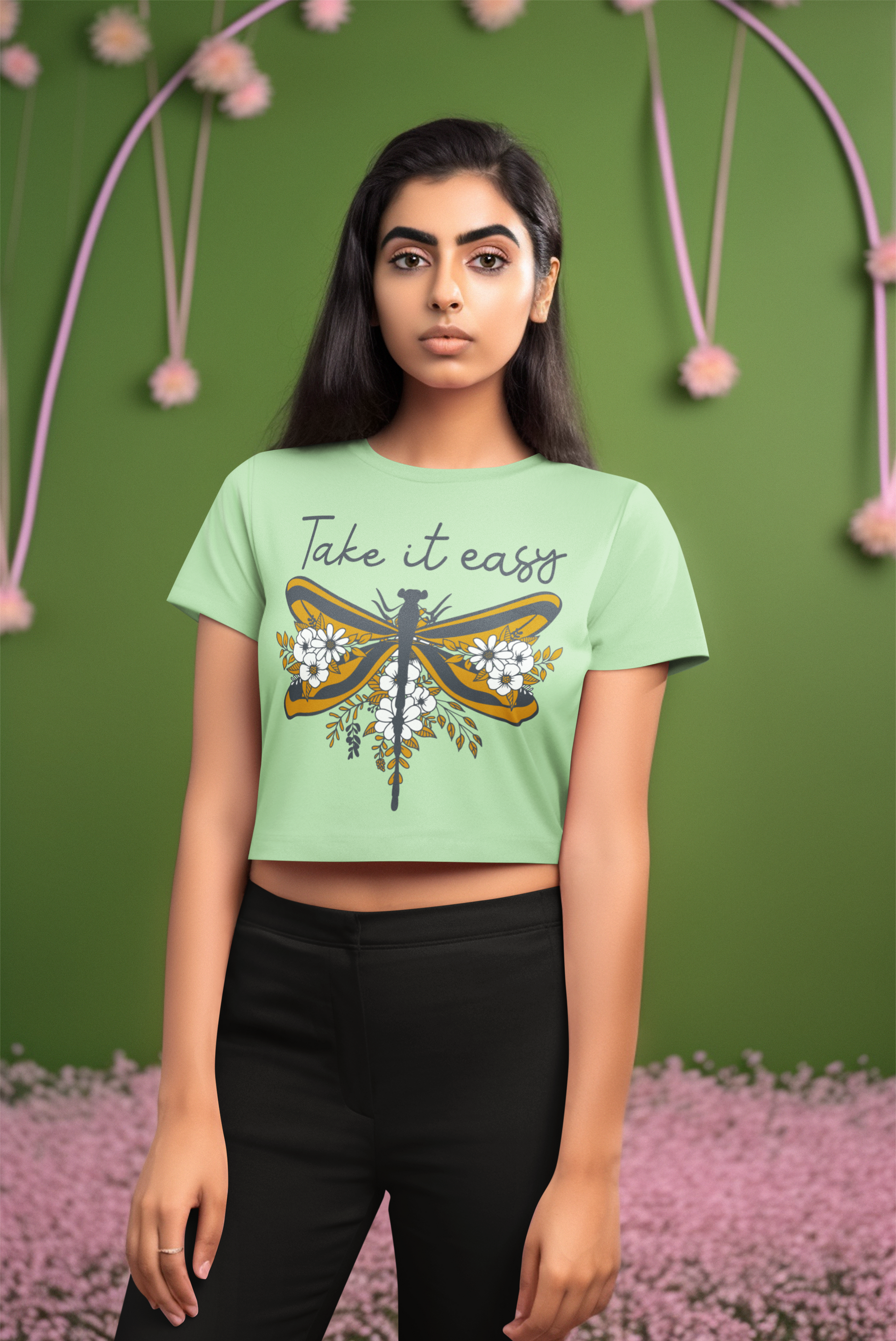 Printed T-Shirt - Crop Tops - Take It Easy Tee Fusion