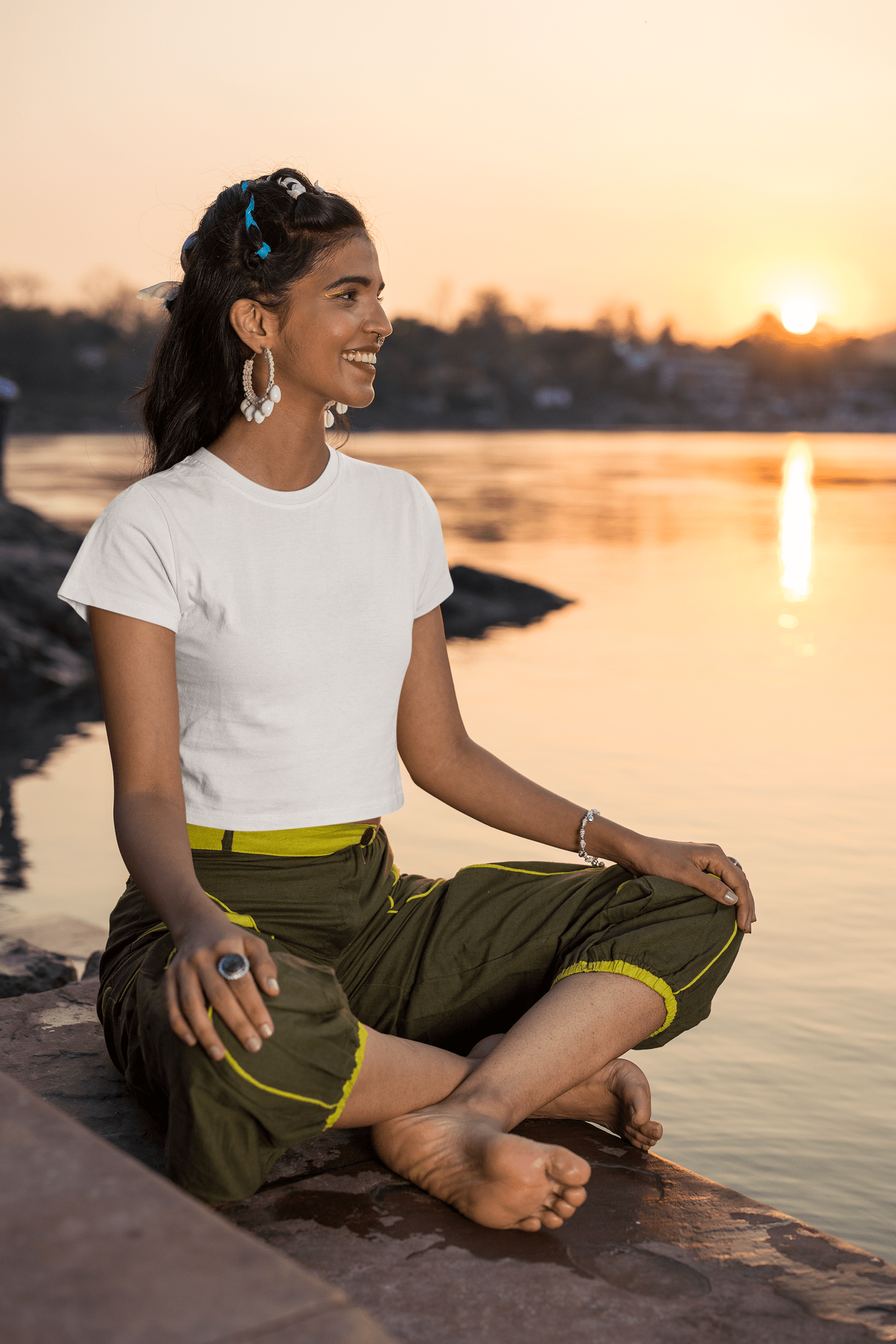 Crop Tops - Solid- White Tee Fusion