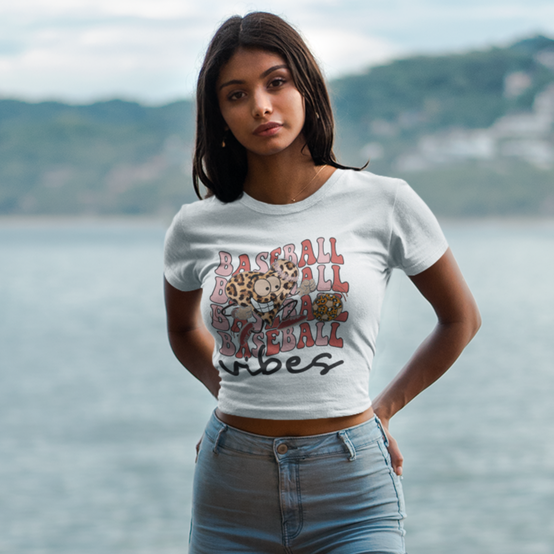 Printed T-Shirt - Crop Tops - Baseball Vibes Tee Fusion