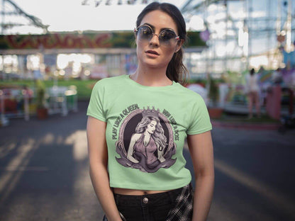 Printed T-Shirt - Crop Tops - Play Like a Queen, Win Like a Boss