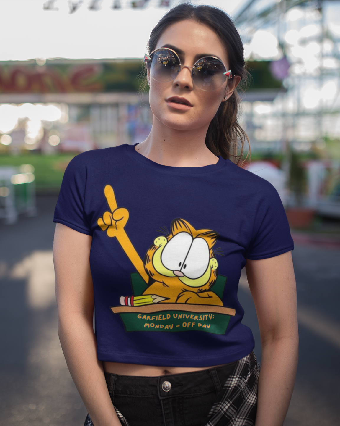 Printed T-Shirt - Crop Tops - Garfield University