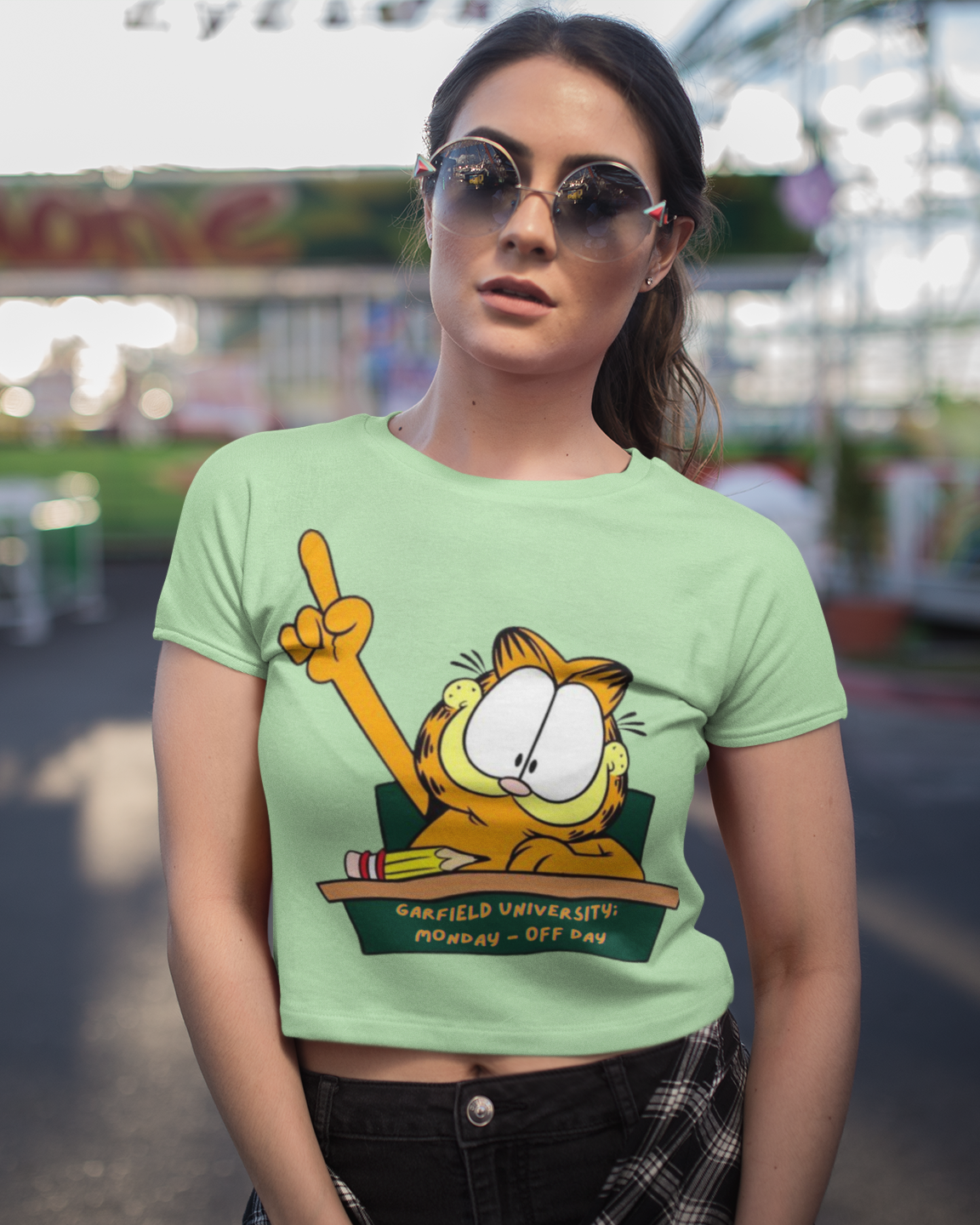 Printed T-Shirt - Crop Tops - Garfield University