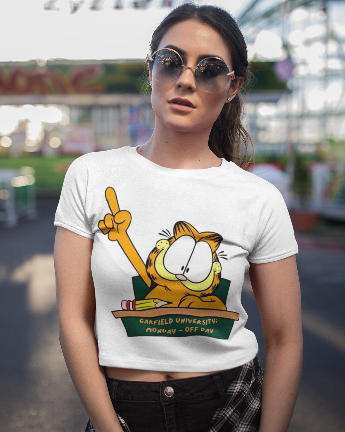 Printed T-Shirt - Crop Tops - Garfield University