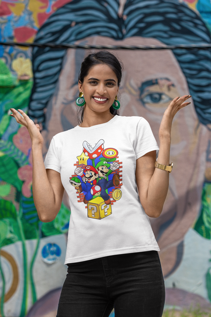 Printed T-Shirt - Regular Women - Mario and Luigi Tee Fusion