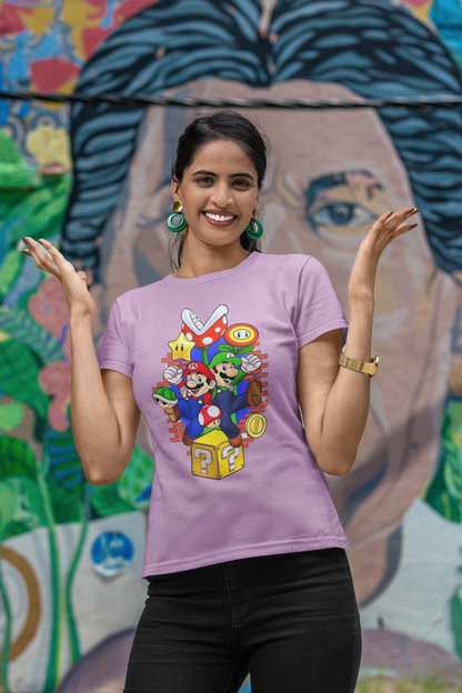 Printed T-Shirt - Regular Women - Mario and Luigi Tee Fusion