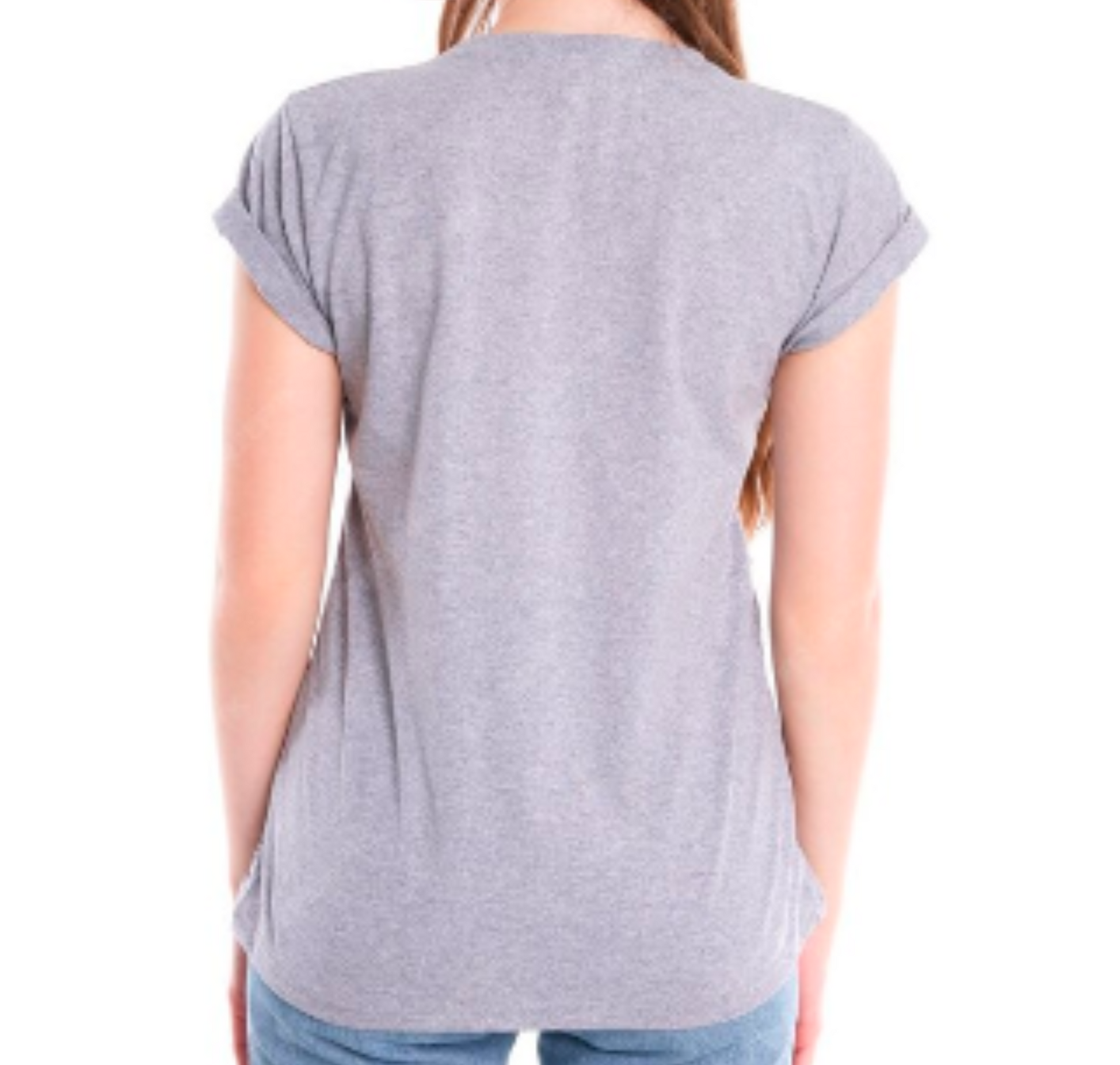 Women Regular - Solid- Gray Tee Fusion